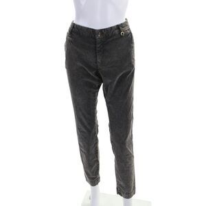 Masons Womens Mid Rise Curvy Slim Leg Pants Charcoal Gray Cotton Size EUR 42